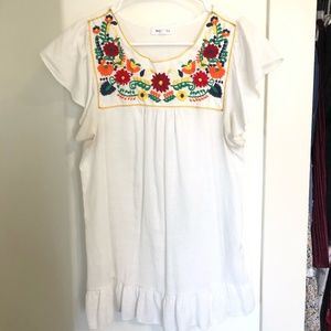 Embroidered White Blouse